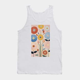 Hilma's Kaleidoscopic Blooms: Abstract Floral Reverie Tank Top